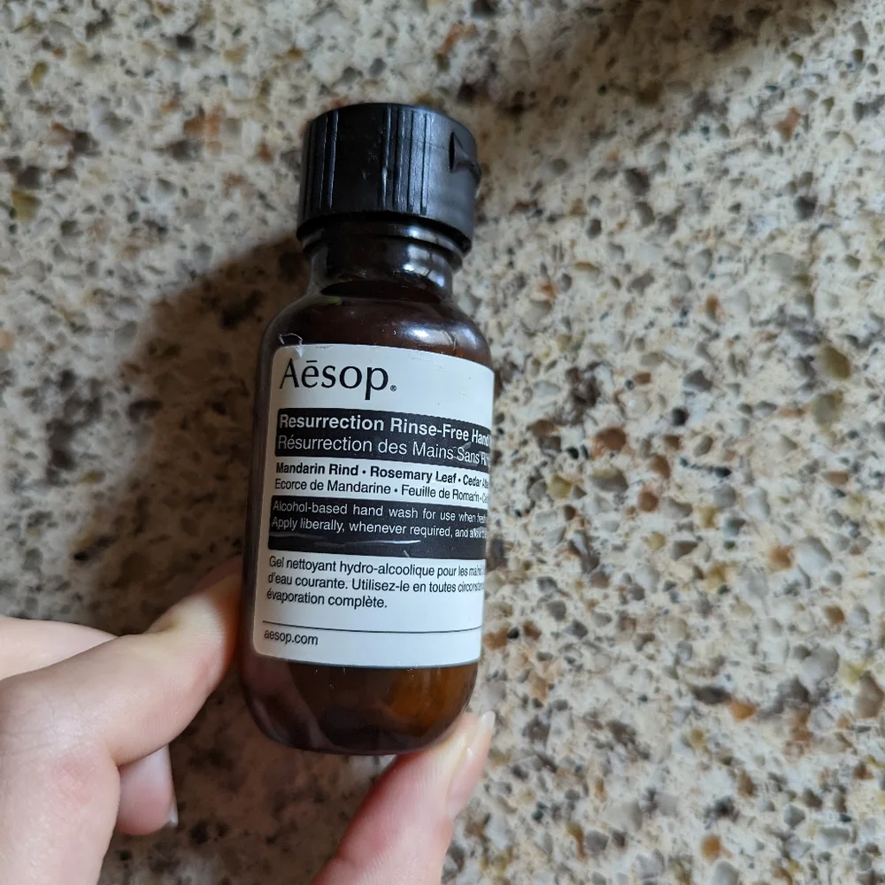 Empty Aesop Hand Sanitizer Bottle